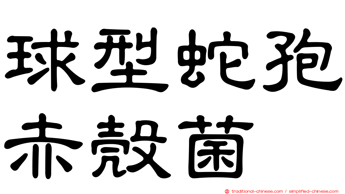 球型蛇孢赤殼菌