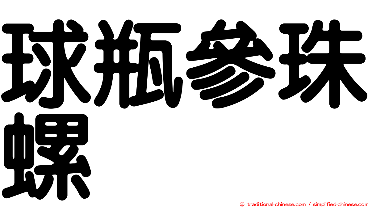 球瓶參珠螺