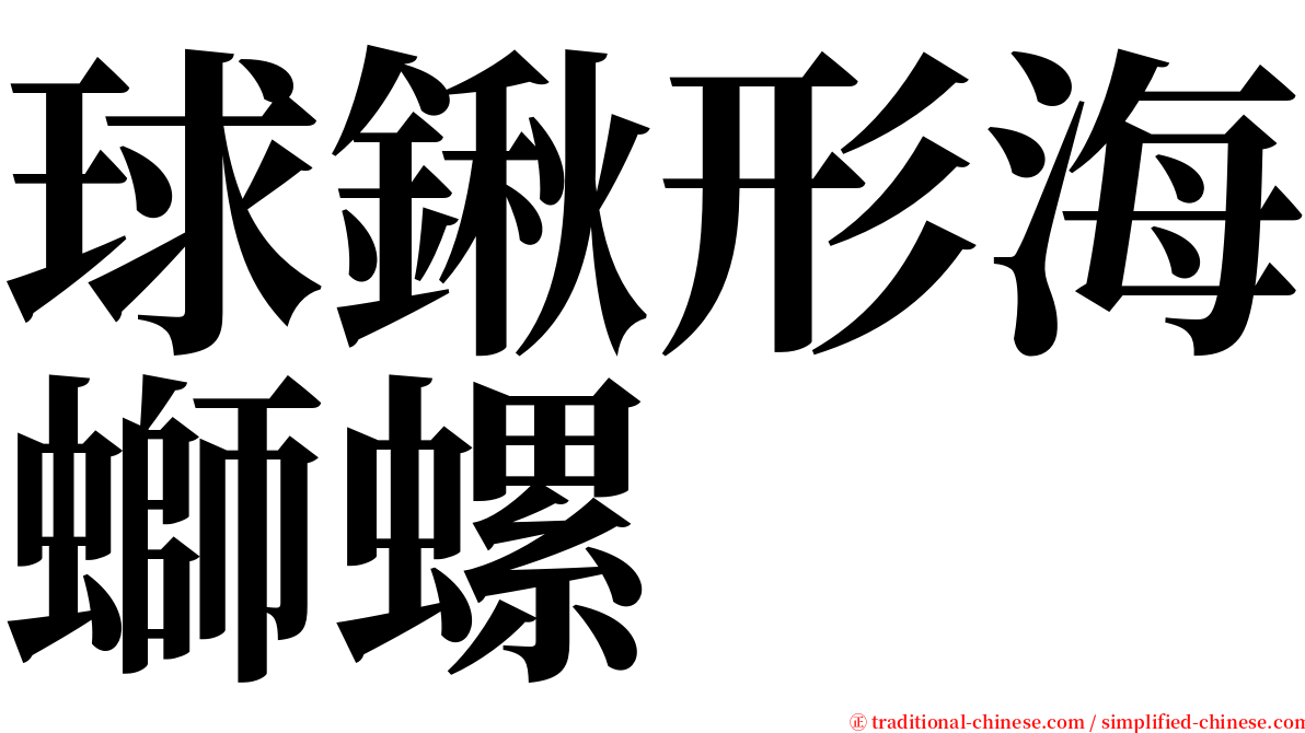 球鍬形海螄螺 serif font