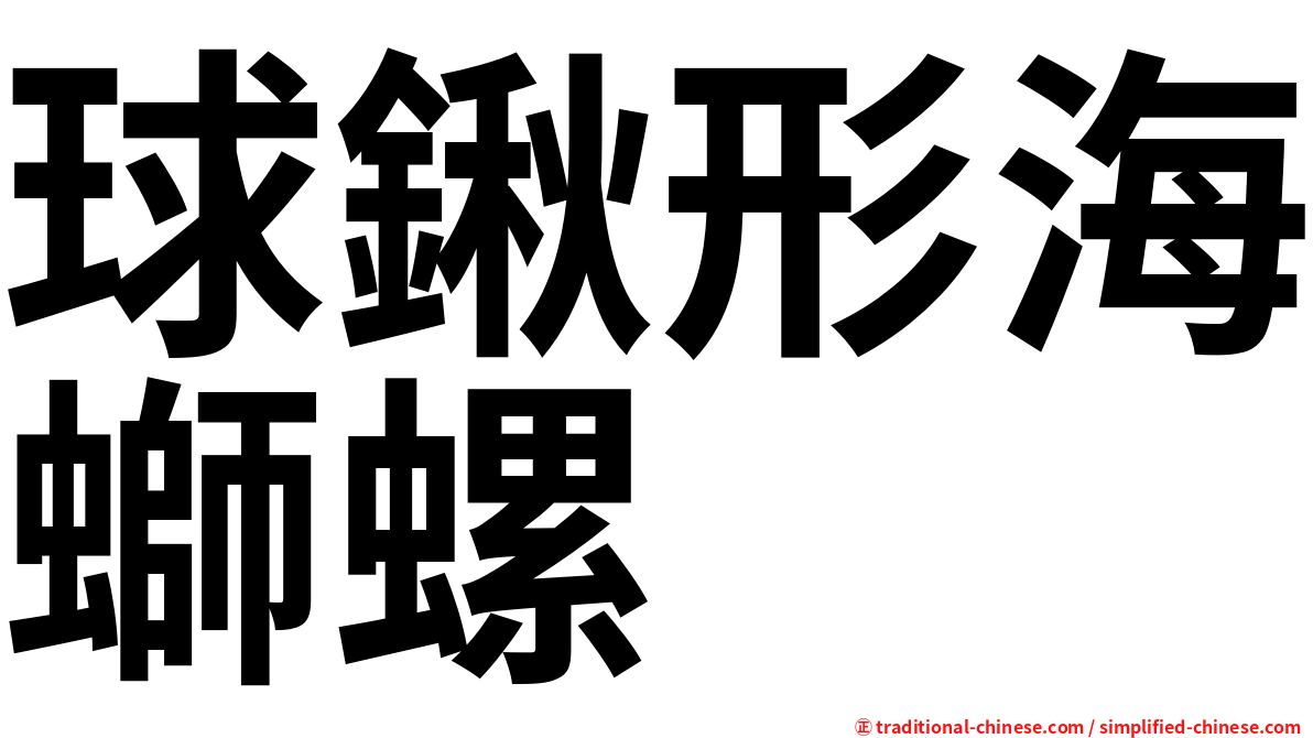 球鍬形海螄螺