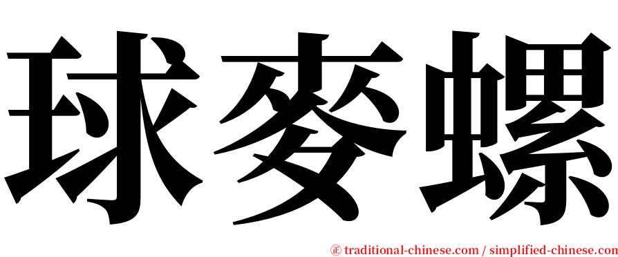 球麥螺 serif font
