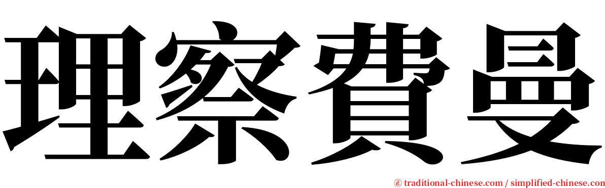 理察費曼 serif font