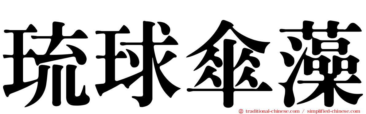 琉球傘藻