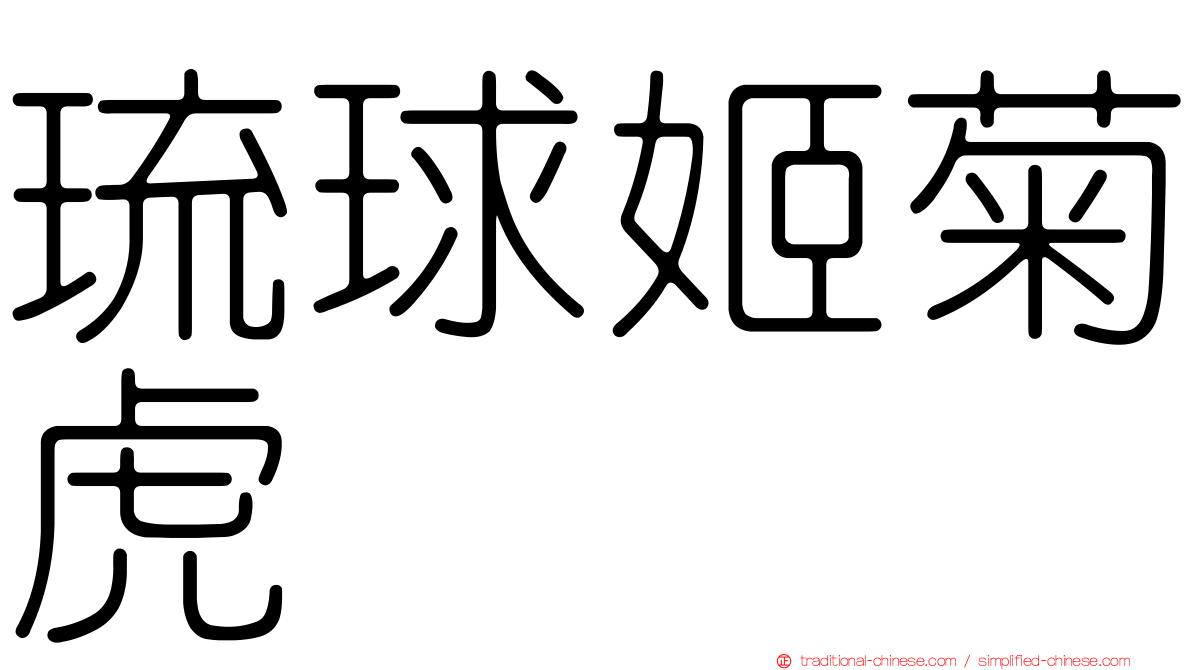 琉球姬菊虎