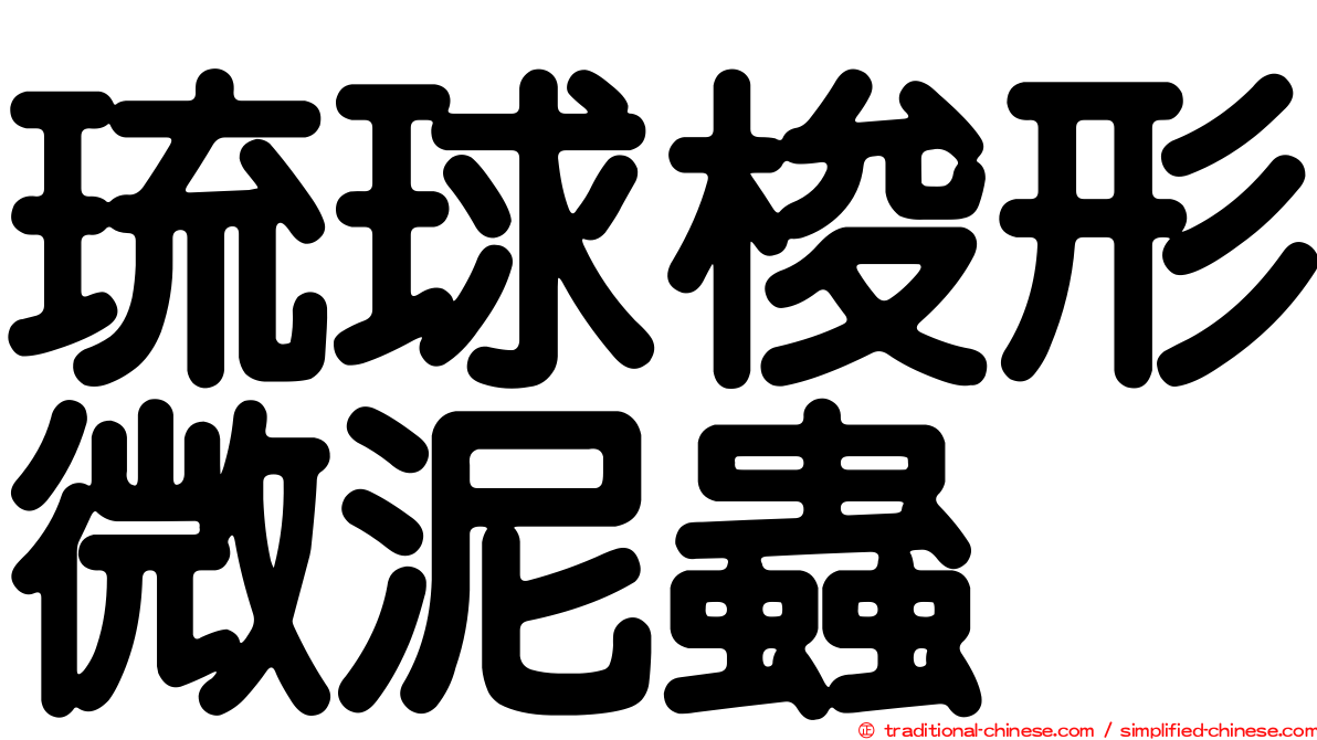 琉球梭形微泥蟲