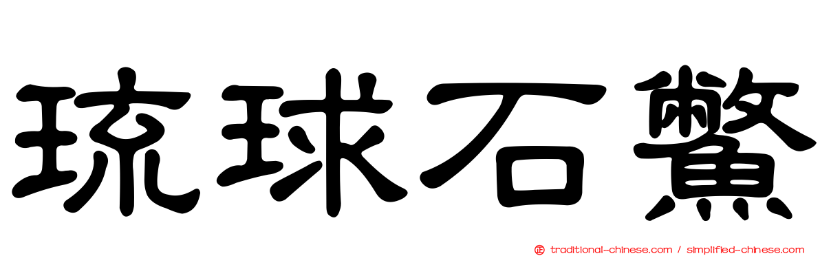 琉球石鱉