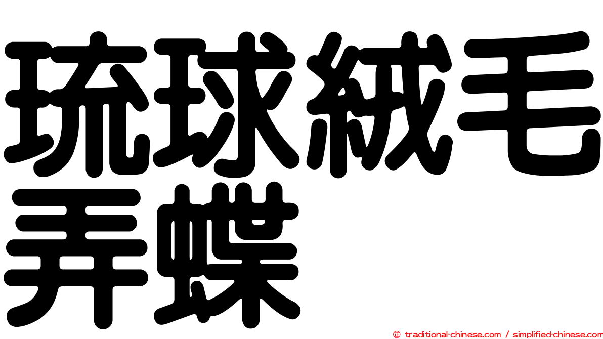 琉球絨毛弄蝶
