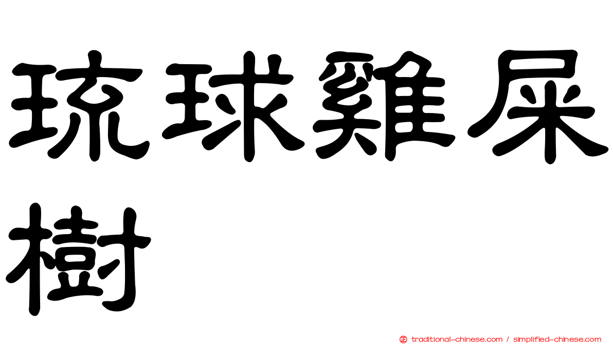 琉球雞屎樹