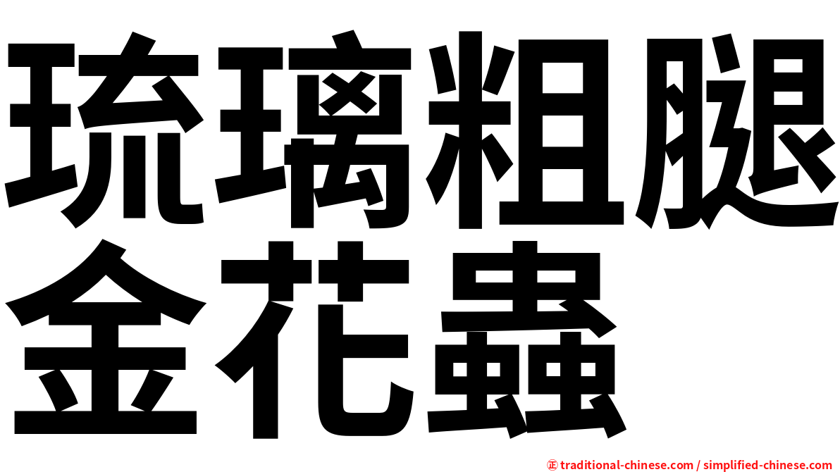 琉璃粗腿金花蟲