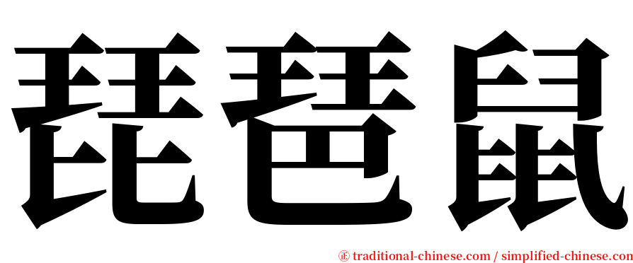 琵琶鼠 serif font