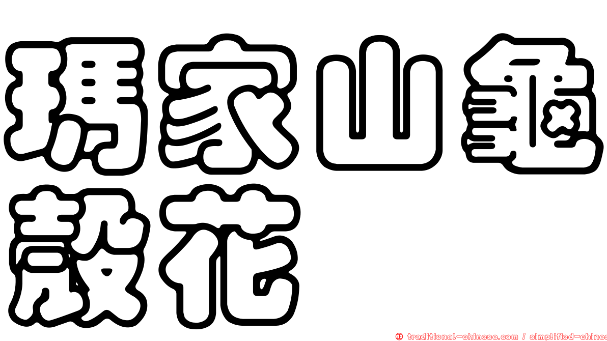 瑪家山龜殼花