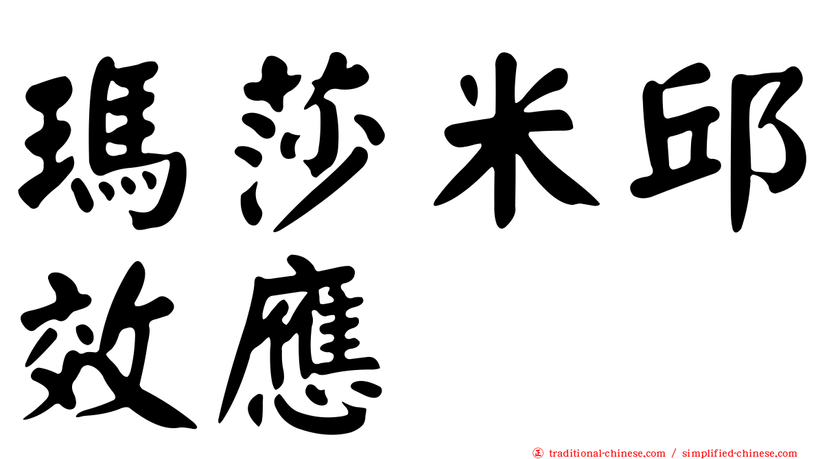 瑪莎米邱效應