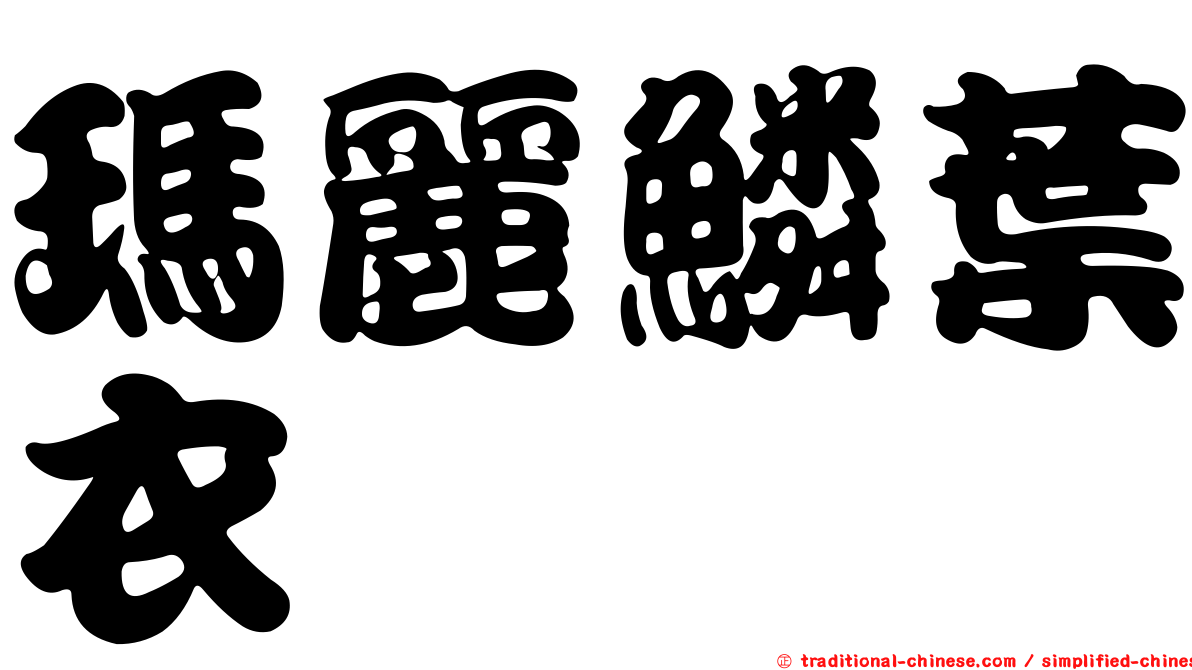 瑪麗鱗葉衣