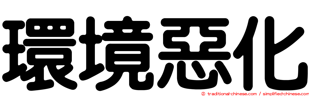 環境惡化