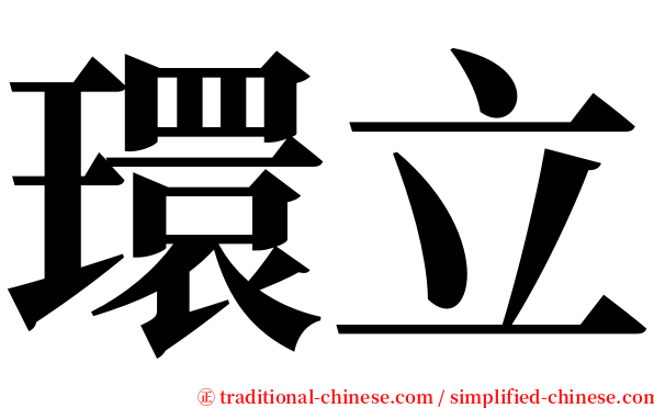 環立 serif font