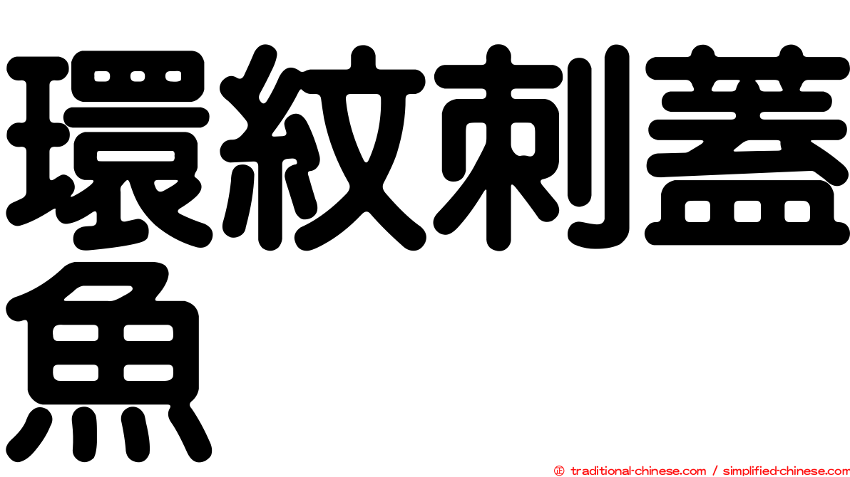 環紋刺蓋魚