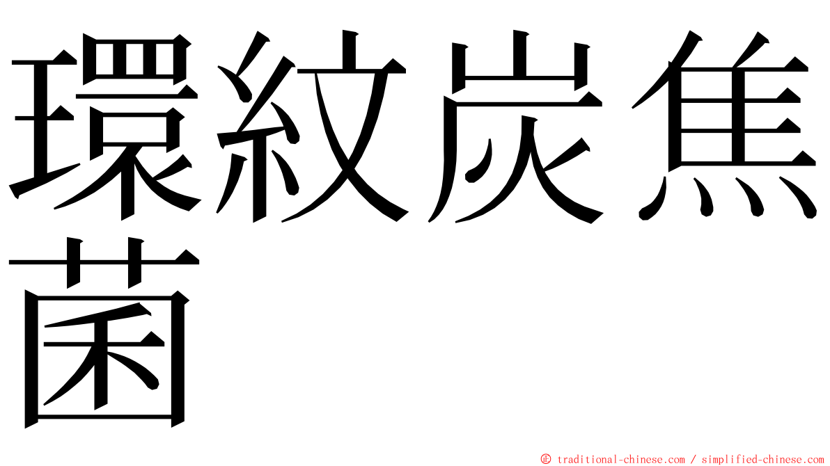 環紋炭焦菌 ming font