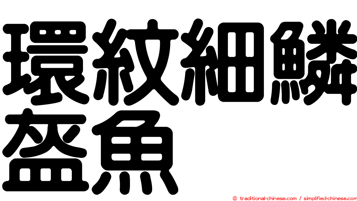 環紋細鱗盔魚