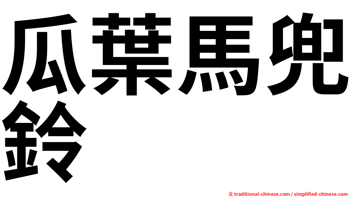 瓜葉馬兜鈴
