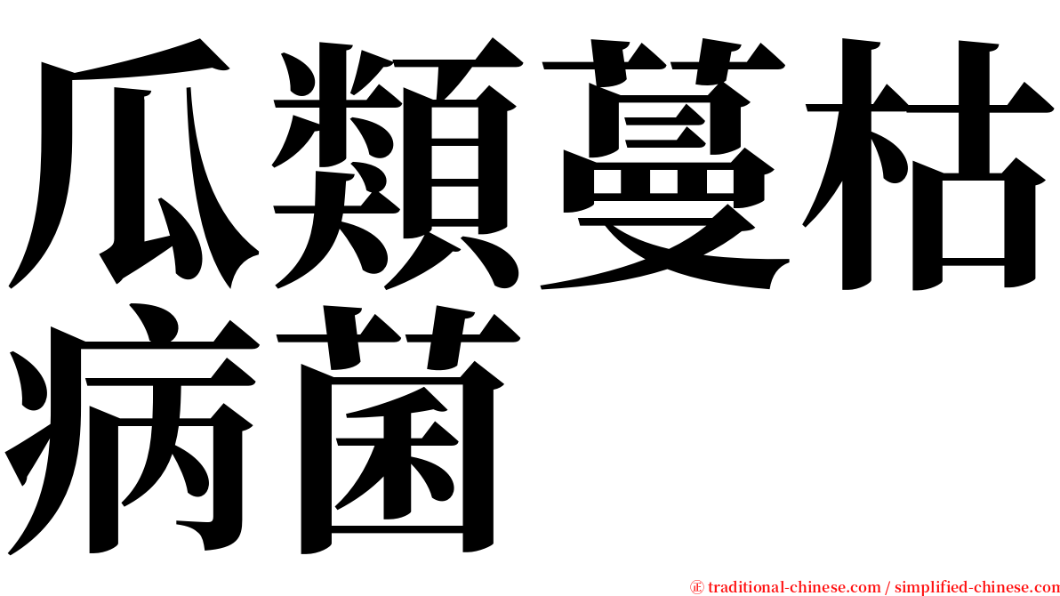 瓜類蔓枯病菌 serif font