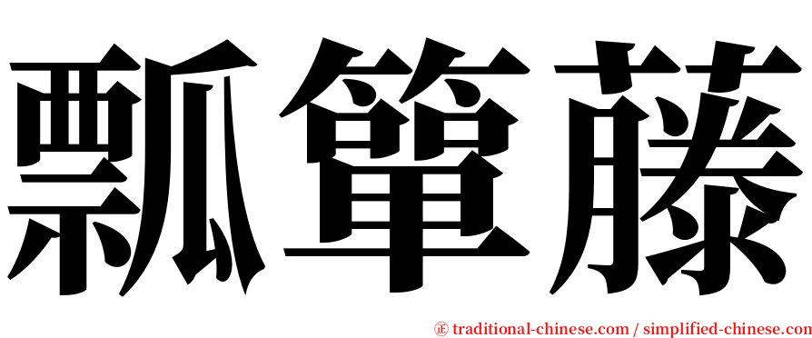 瓢簞藤 serif font