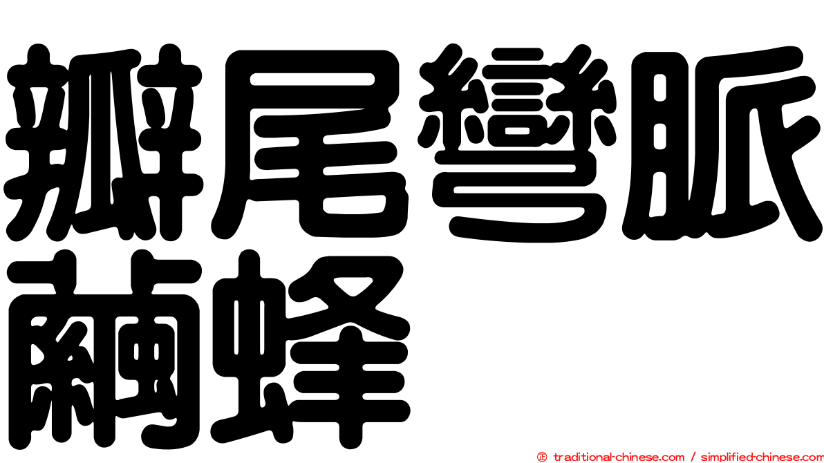 瓣尾彎脈繭蜂
