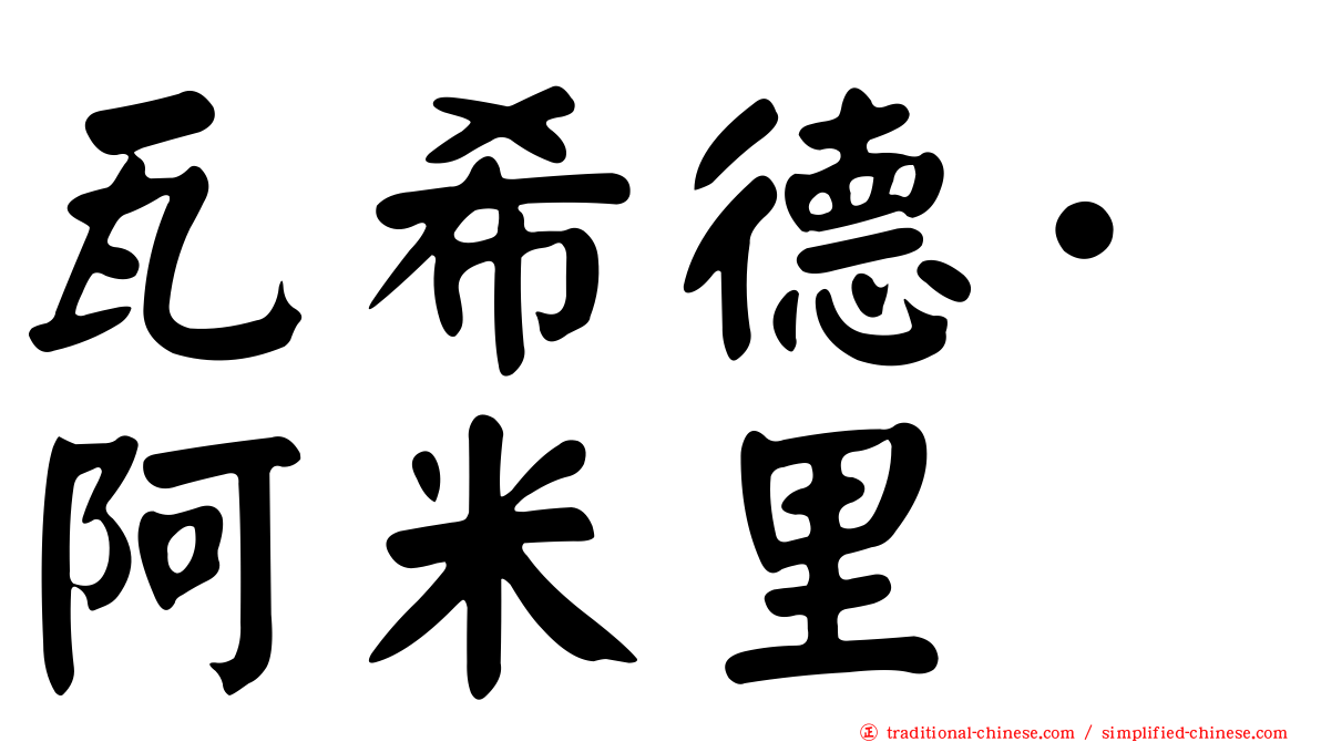 瓦希德·阿米里