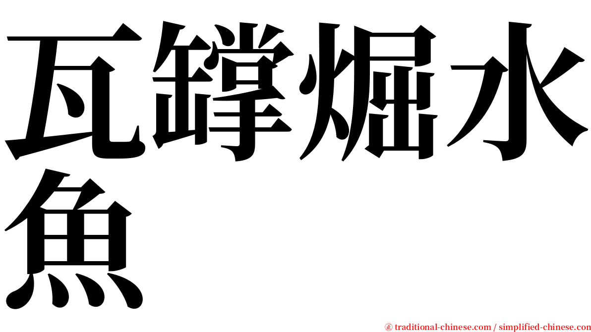 瓦罉煀水魚 serif font