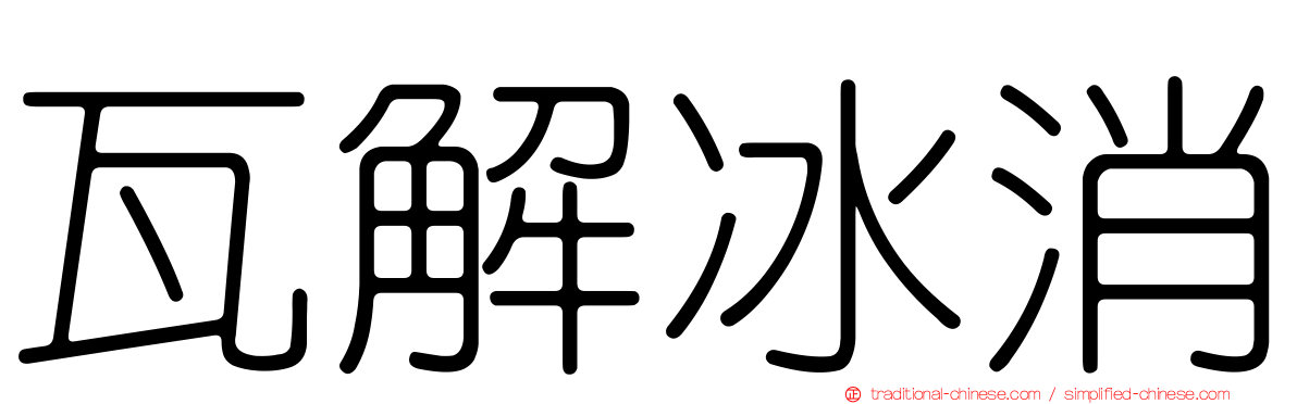 瓦解冰消