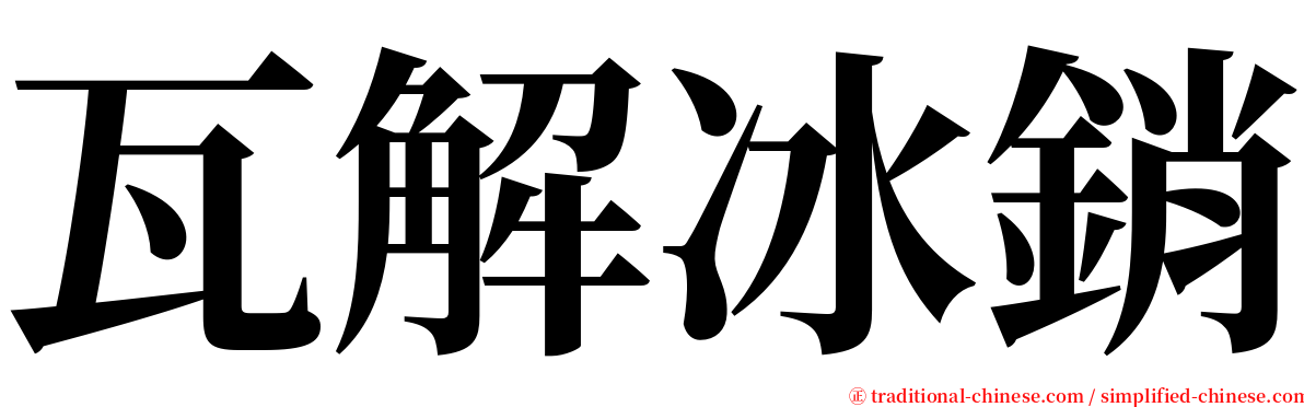 瓦解冰銷 serif font