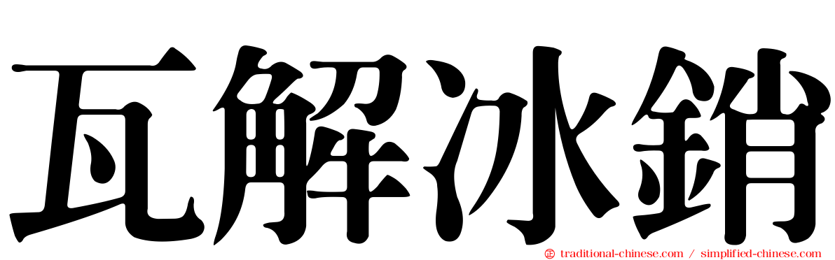 瓦解冰銷