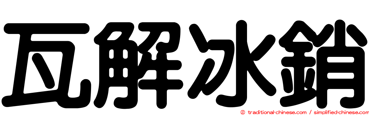 瓦解冰銷