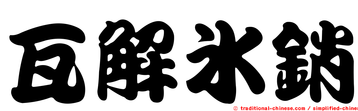 瓦解冰銷