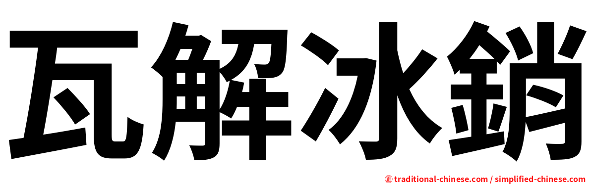 瓦解冰銷