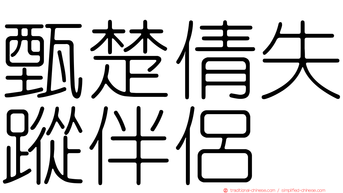 甄楚倩失蹤伴侶