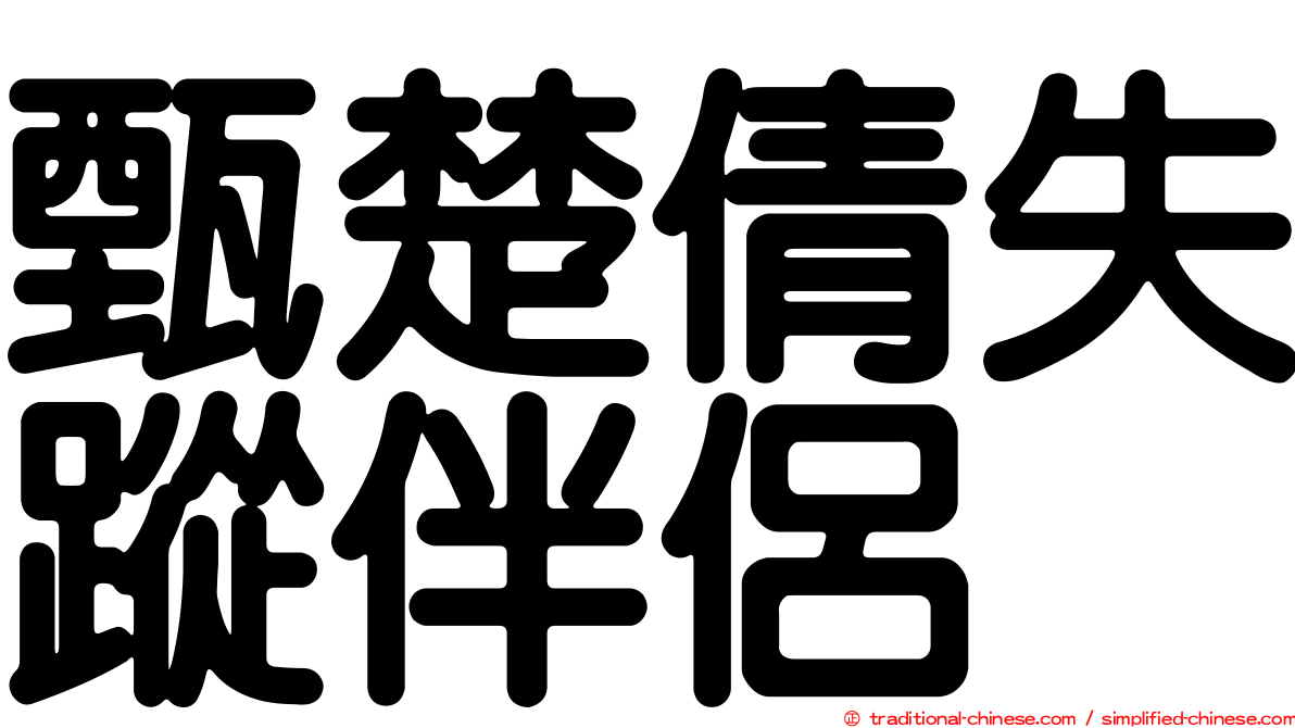 甄楚倩失蹤伴侶