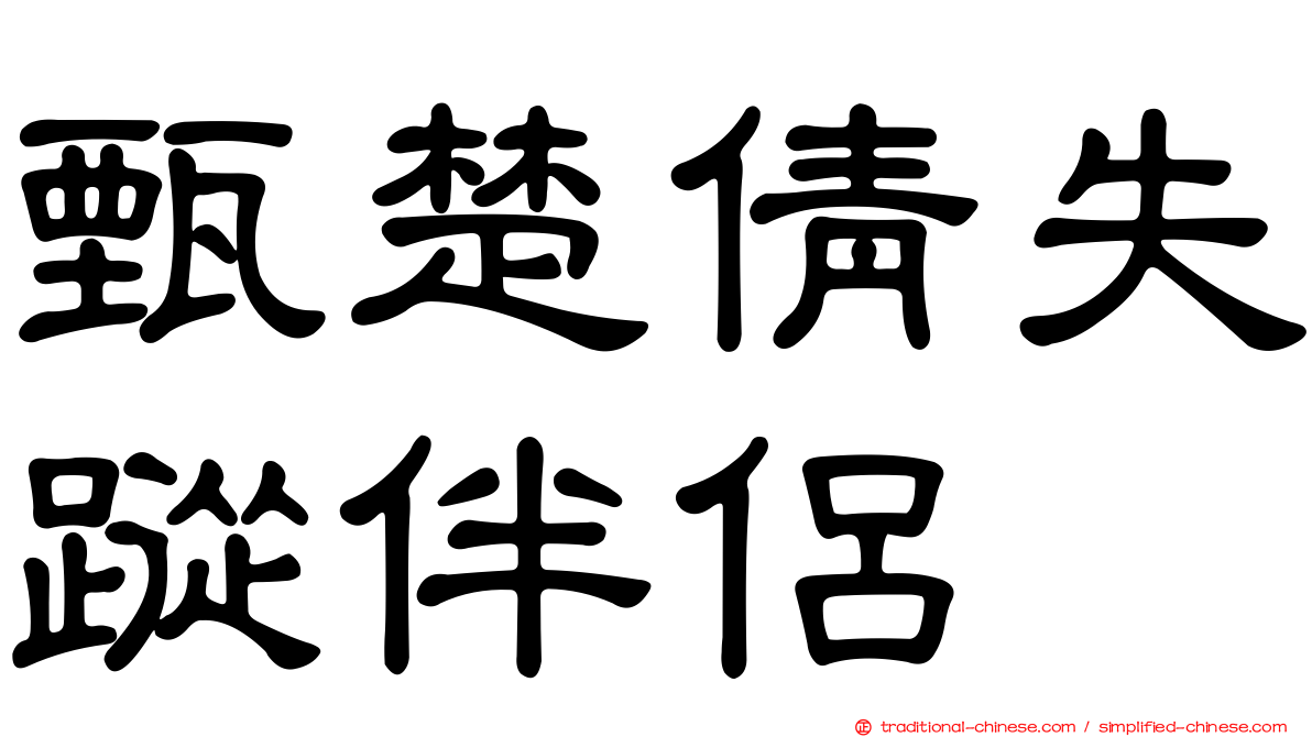 甄楚倩失蹤伴侶