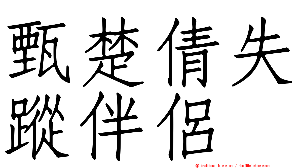 甄楚倩失蹤伴侶