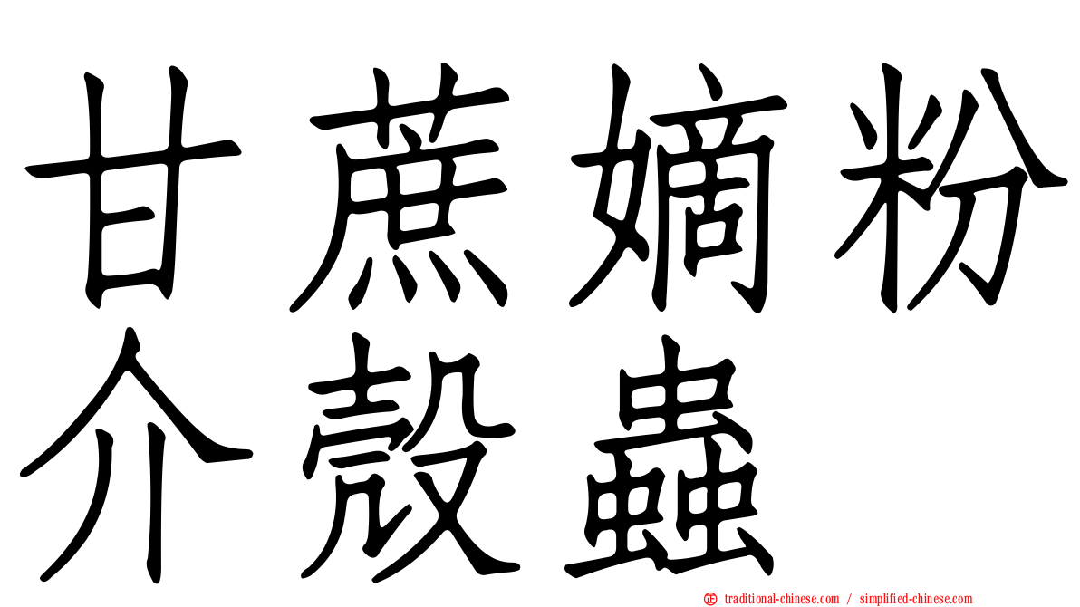 甘蔗嫡粉介殼蟲
