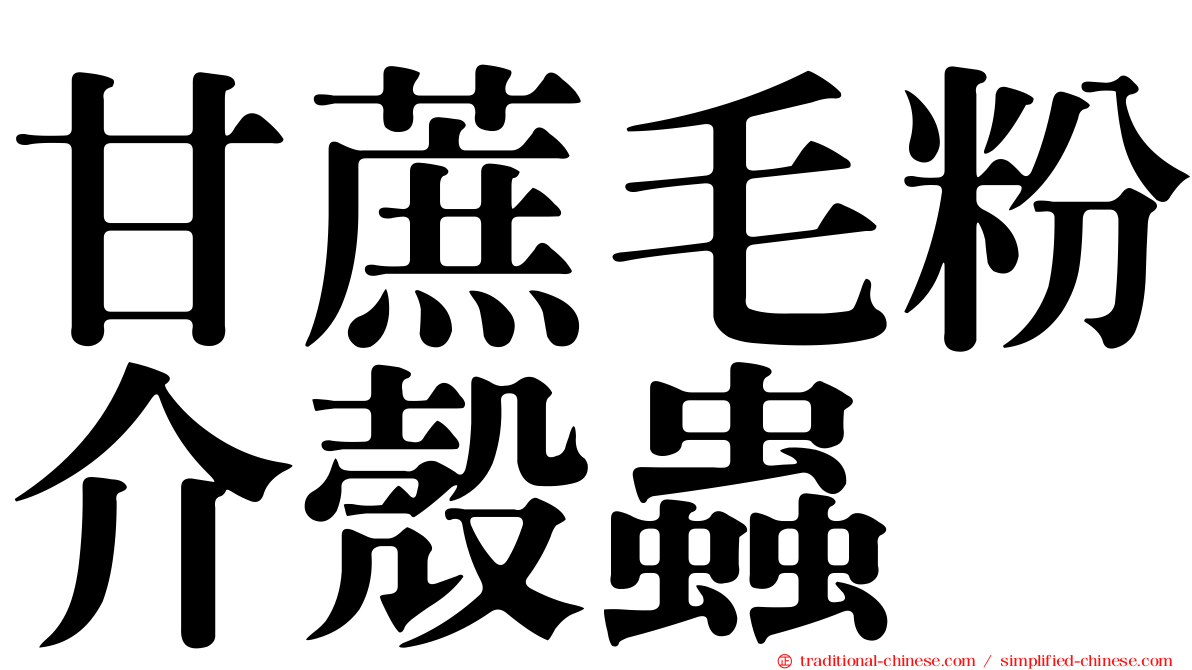 甘蔗毛粉介殼蟲