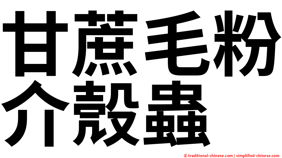 甘蔗毛粉介殼蟲
