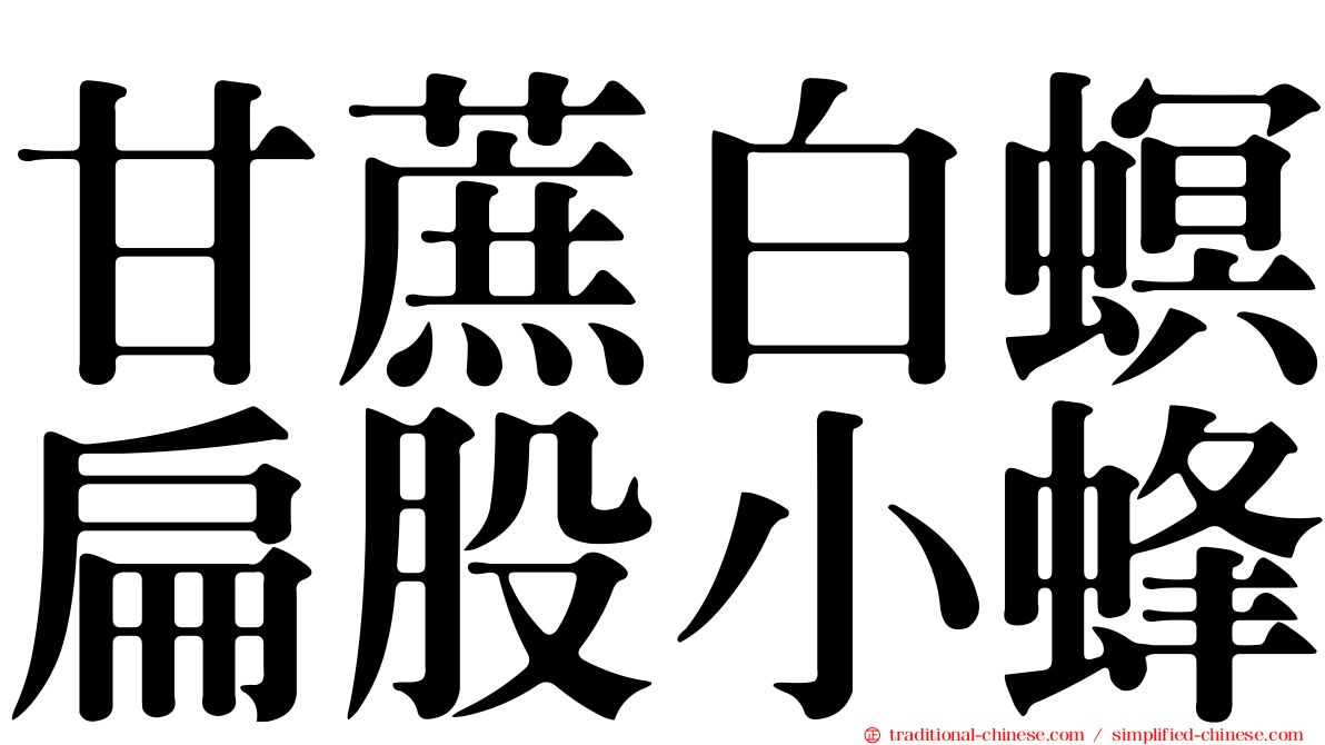 甘蔗白螟扁股小蜂