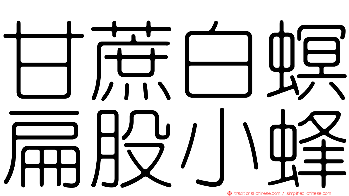 甘蔗白螟扁股小蜂