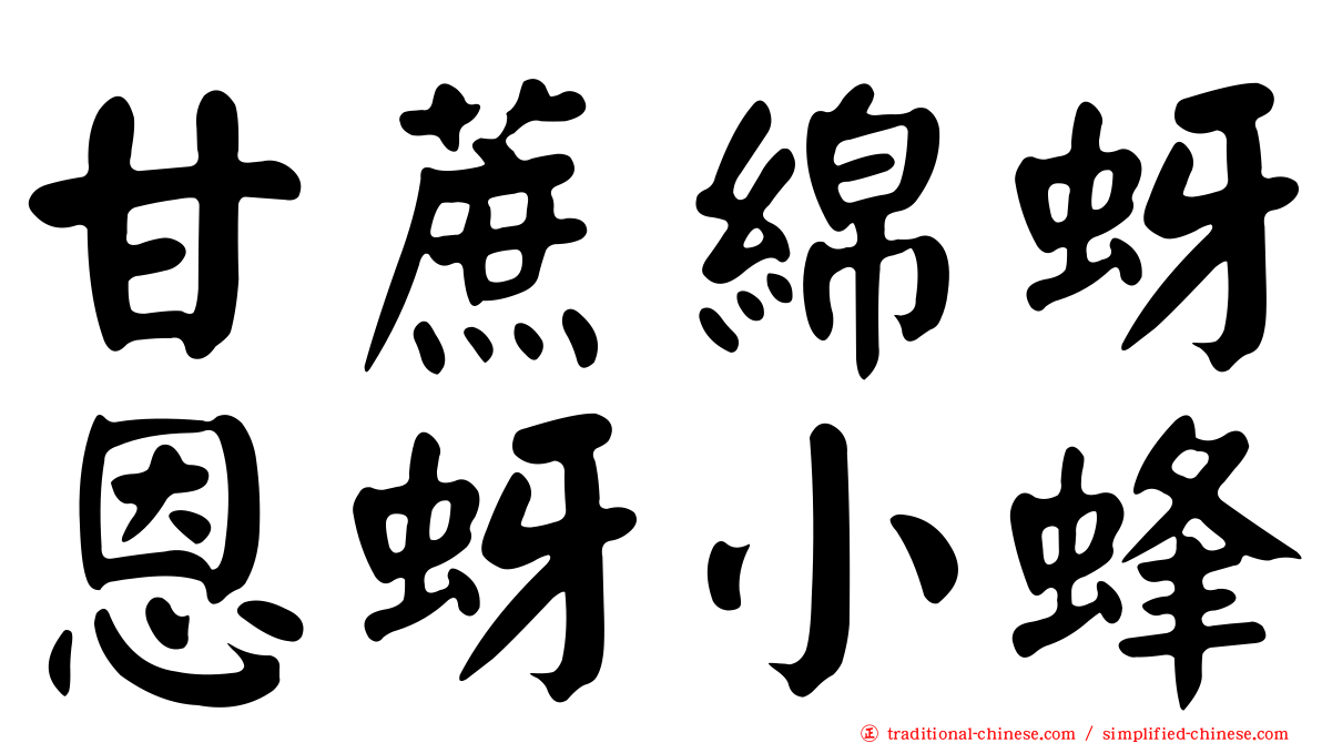 甘蔗綿蚜恩蚜小蜂