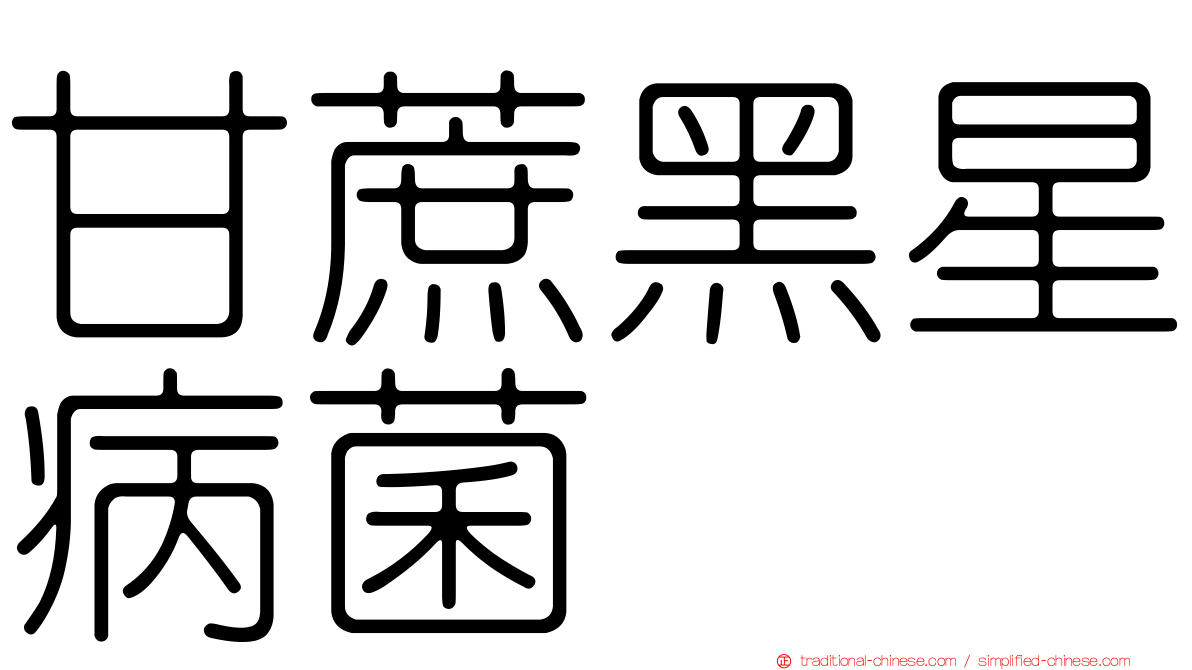 甘蔗黑星病菌