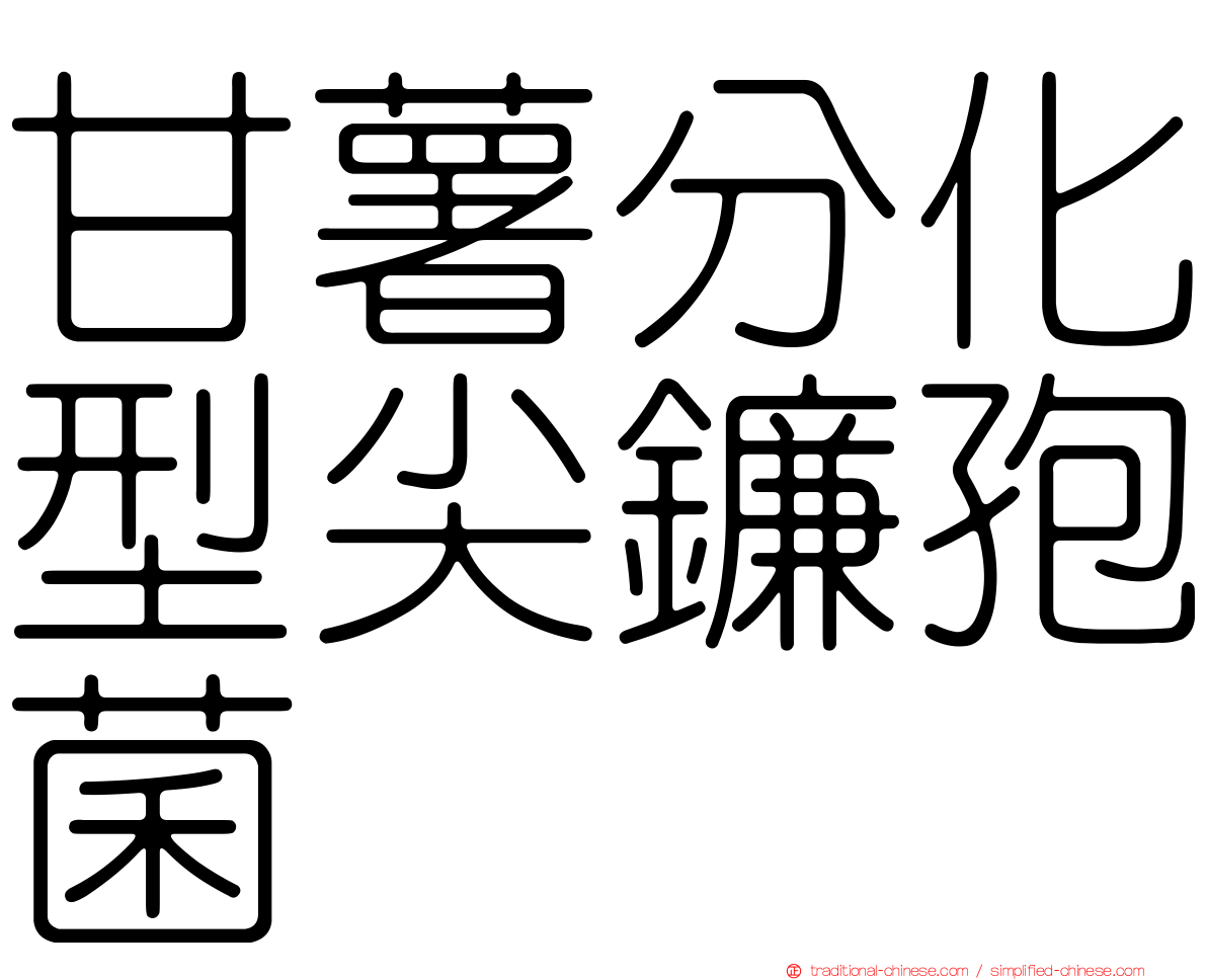 甘薯分化型尖鐮孢菌