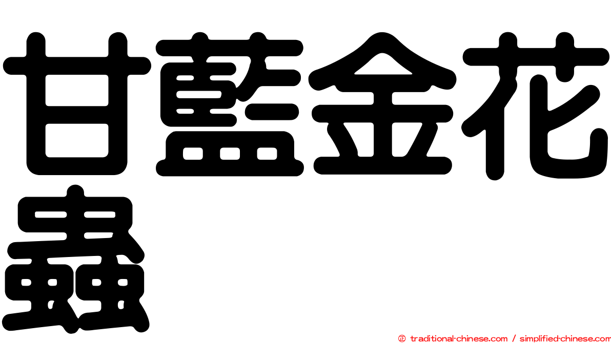 甘藍金花蟲
