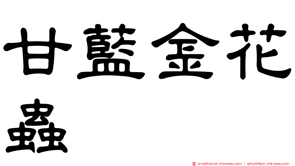 甘藍金花蟲