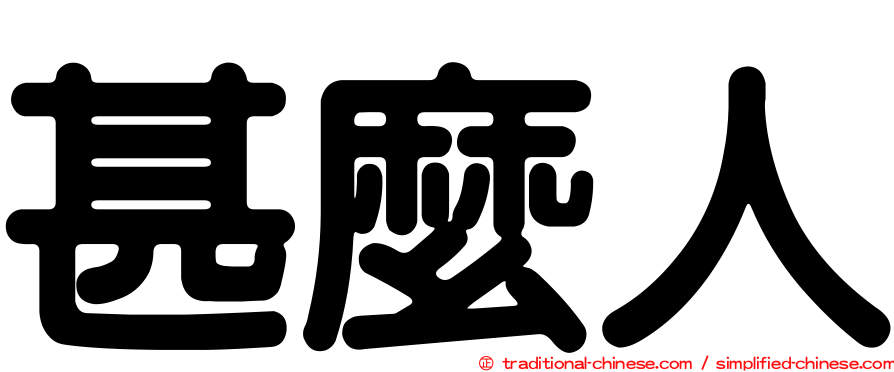 甚麼人