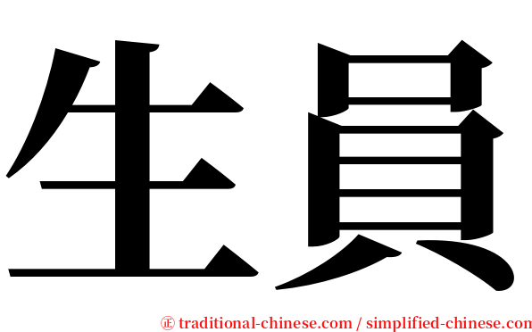 生員 serif font
